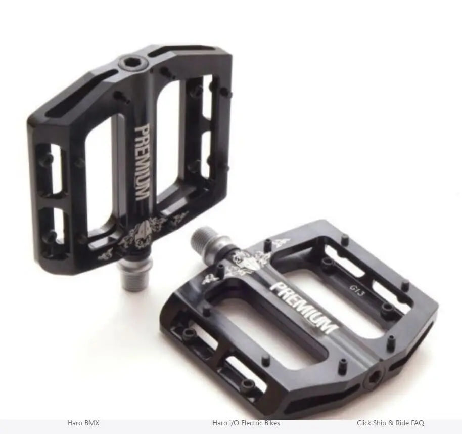 Premium Slim Alloy BMX Pedals Black Bike Parts Premium Products