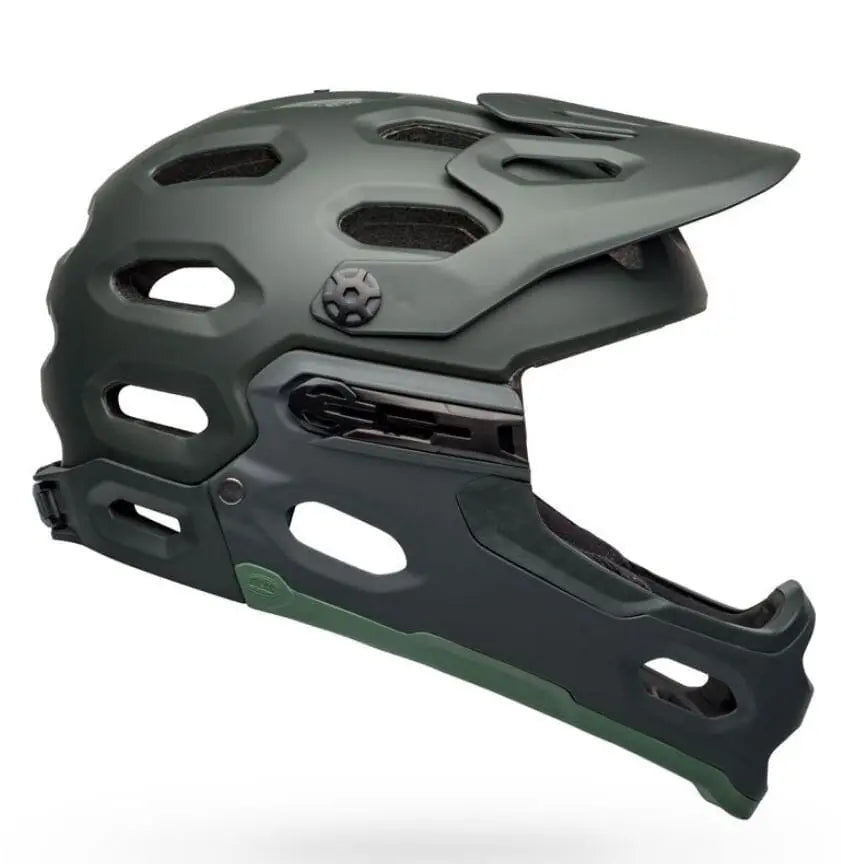 Bell Super 3R mips Full face w chin bar Matte Green Bike Parts Bell S