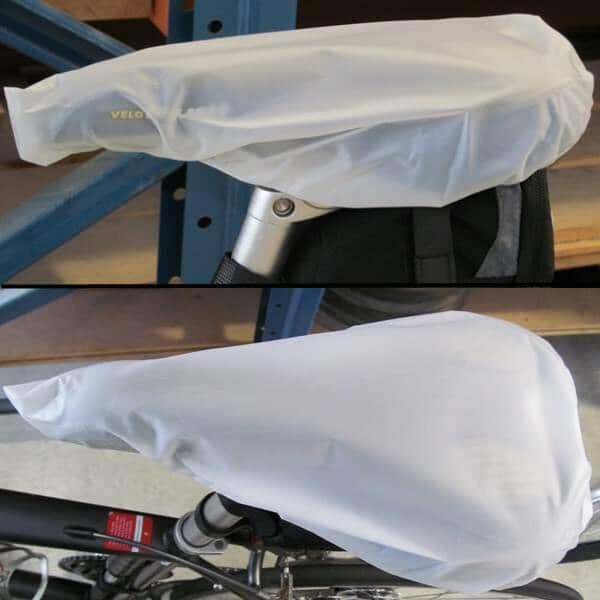 Bicycle Seat Cover - Clear White Bike Parts Ebon