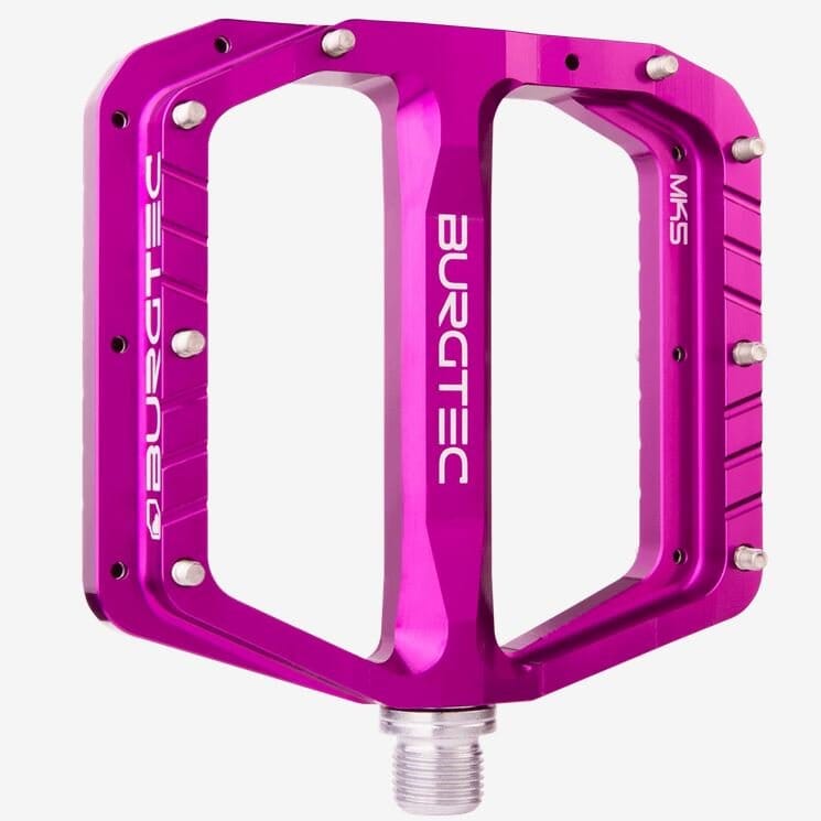 Burgtec Penthouse MK5 Flat Pedals Steel Bike Parts Burgtec Purple Rain