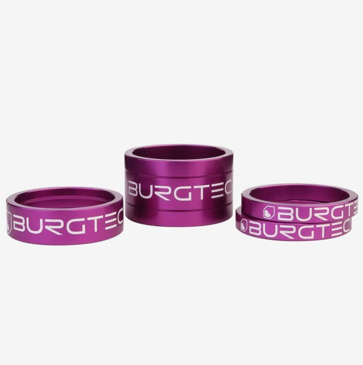 Burgtec Stem Spacer Kit Black 5mm, 10mm, 20mm x2 Bike Parts Burgtec Purple Rain 