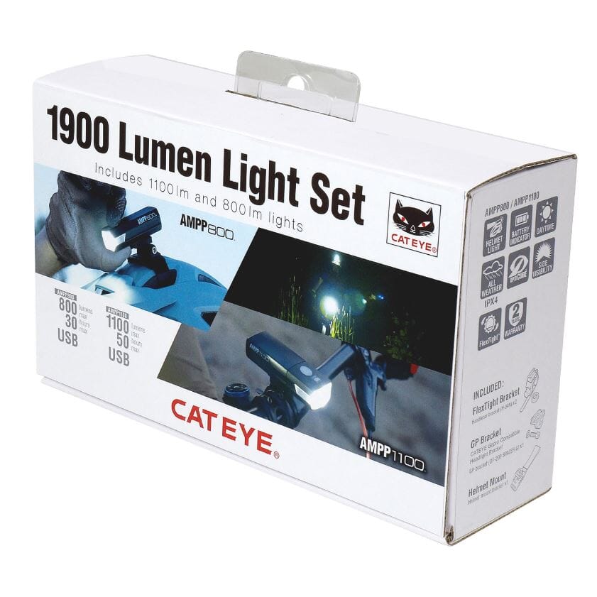Cateye 1900 Lumen EL088 EL1100 Light Set Bike Parts Cateye