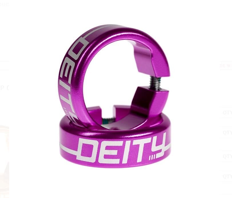 Deity Grip Clamps Var Col Bike Parts Deity Purple