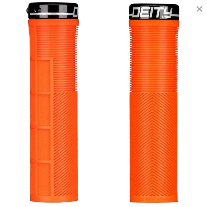 Deity Knuckleduster Lock On Grips Var Col Bike Parts Deity Orange