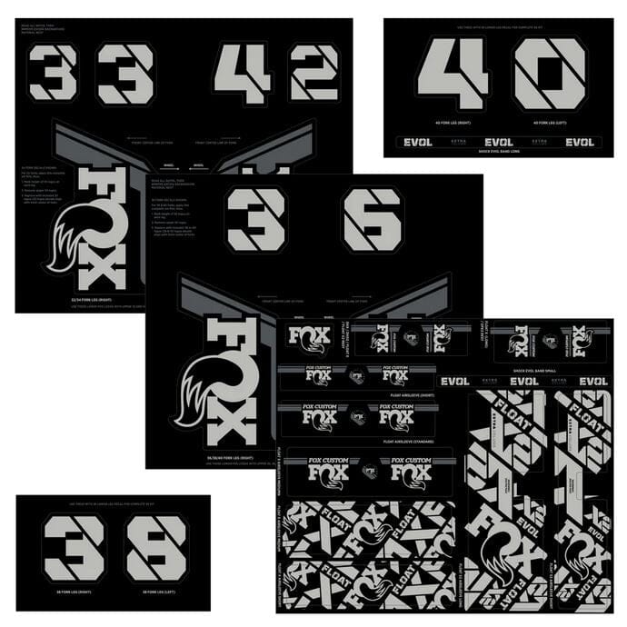 Fox Decal 2021 AM Custom Fork & Shock Kit Storm Battleship Grey Bike Parts Fox