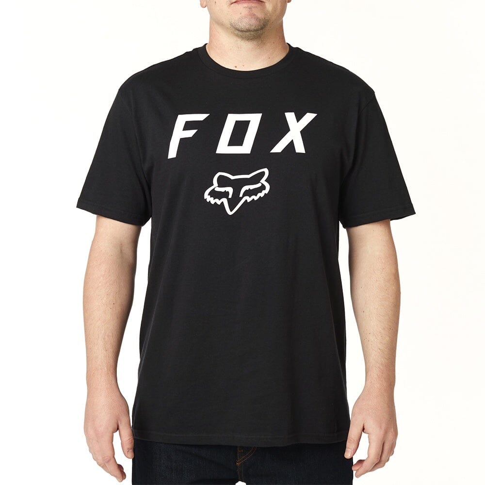 Fox Pinnacle SS Tech Tee Black White Bike Parts Fox S
