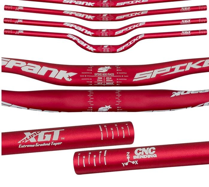 Handlebars - Spank Spike Race 800 31.8mm 15R Bike Parts Spank Red