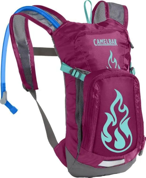 Kids Camelbak Mini Mule. w 1.5L Crux reservoir Var col Bike Parts Camelbak Rouge w/flames 