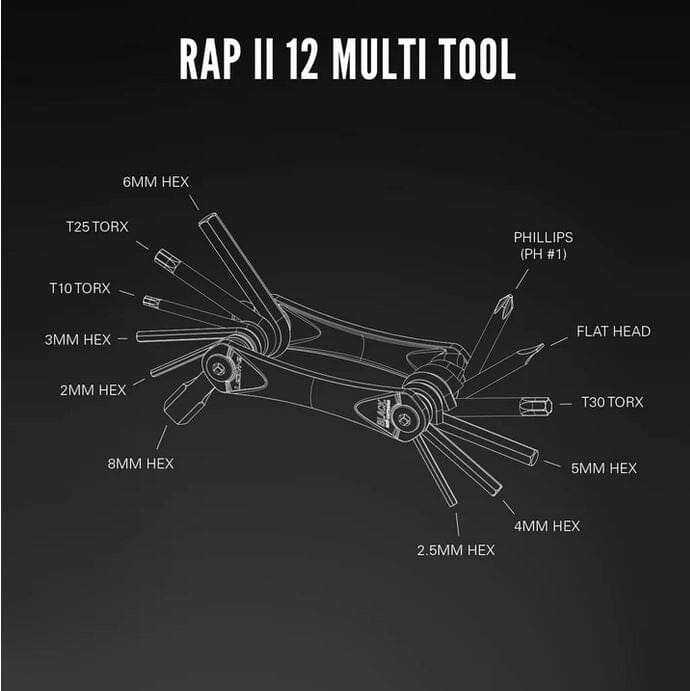 Lezyne RaP II multi tool 12 piece Bike Parts Lezyne