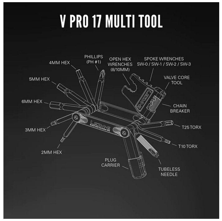 Lezyne V Pro 17 Multi Tool Bike Parts Lezyne
