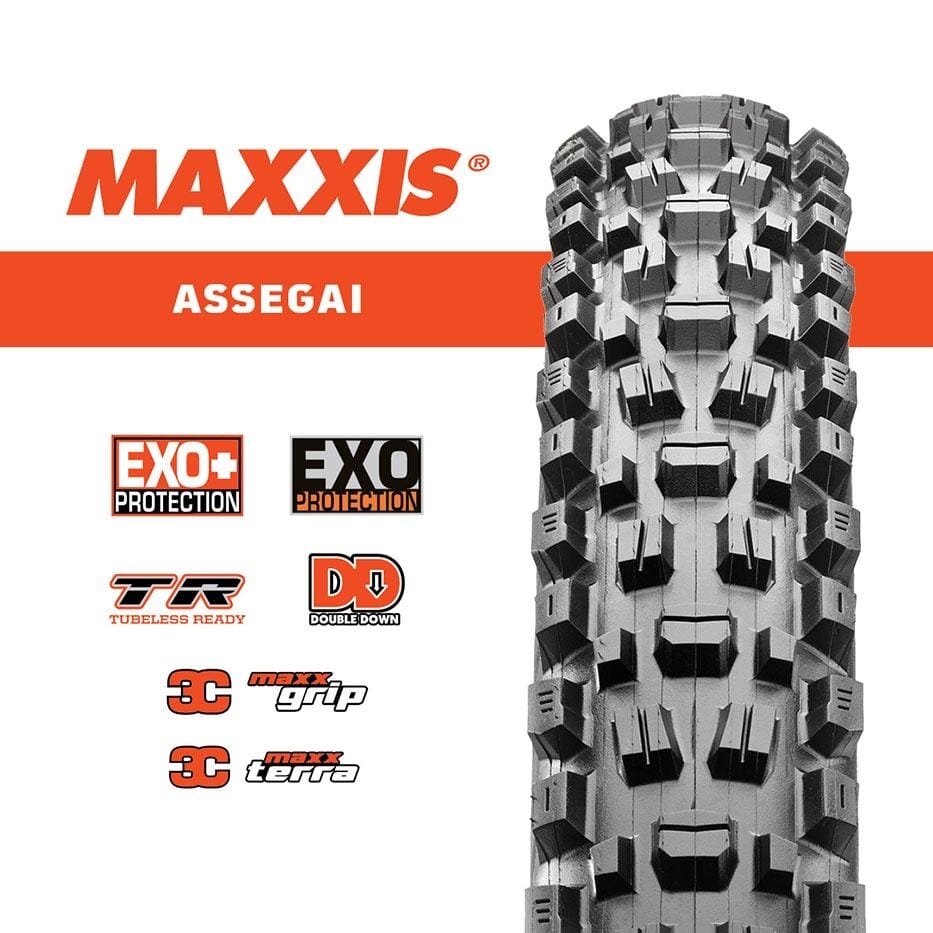 Maxxis 29 x 2.50 WT Assegai 3C/TR Maxx Grip DH Foldable Bike Parts Maxxis 