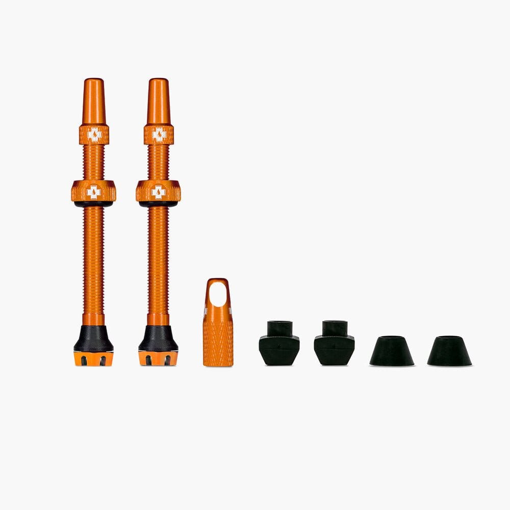 Muc-Off Tubeless Valve Kit v2 44mm Bike Parts Muc-Off Orange 