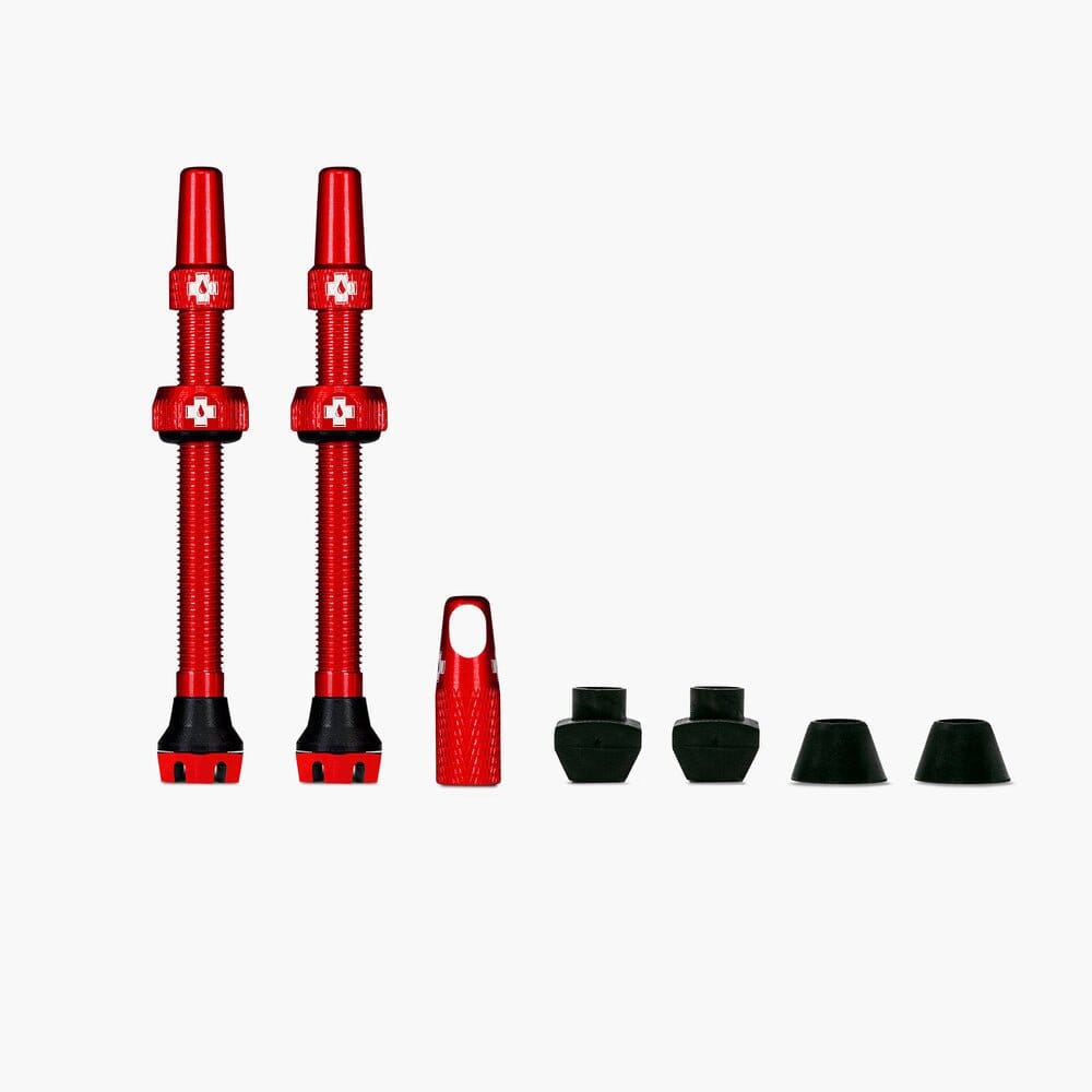 Muc-Off Tubeless Valve Kit v2 44mm Bike Parts Muc-Off Red 