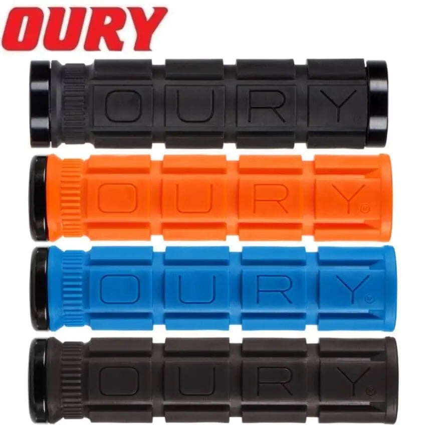OURY V2 Single Lock On Grips Bike Parts Lizard Skins Deja Blue