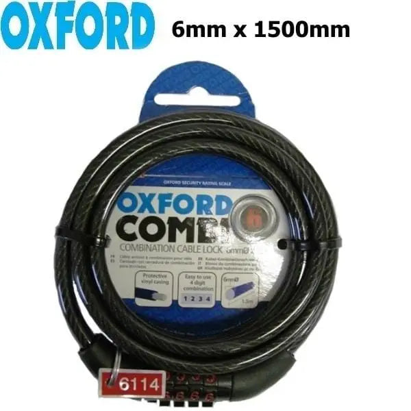 Oxford Combination Bike Lock 6mm Bike Parts Oxford