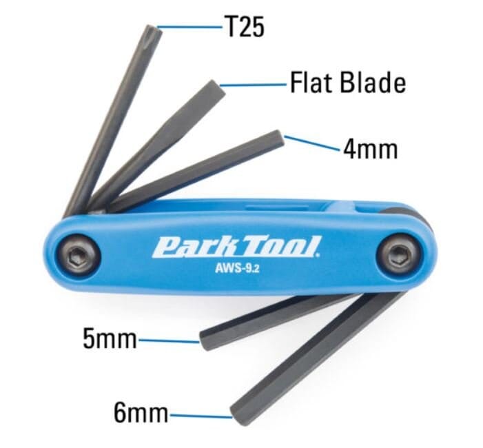 Park Tool AWS 9.2 Fold Up Hex Wrench Set Bike Parts Park Tool 