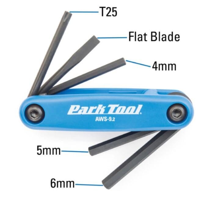 Park Tool AWS 9.2 Fold Up Hex Wrench Set Bike Parts Park Tool