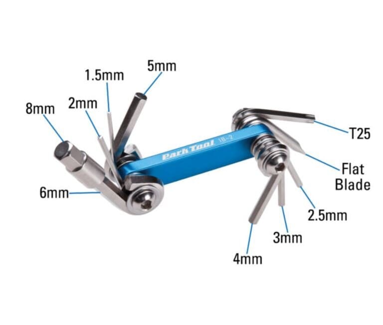 Park Tool IB-2 Folding I-beam, Hex, Screwdriver, Torx Set Bike Parts Park Tool 