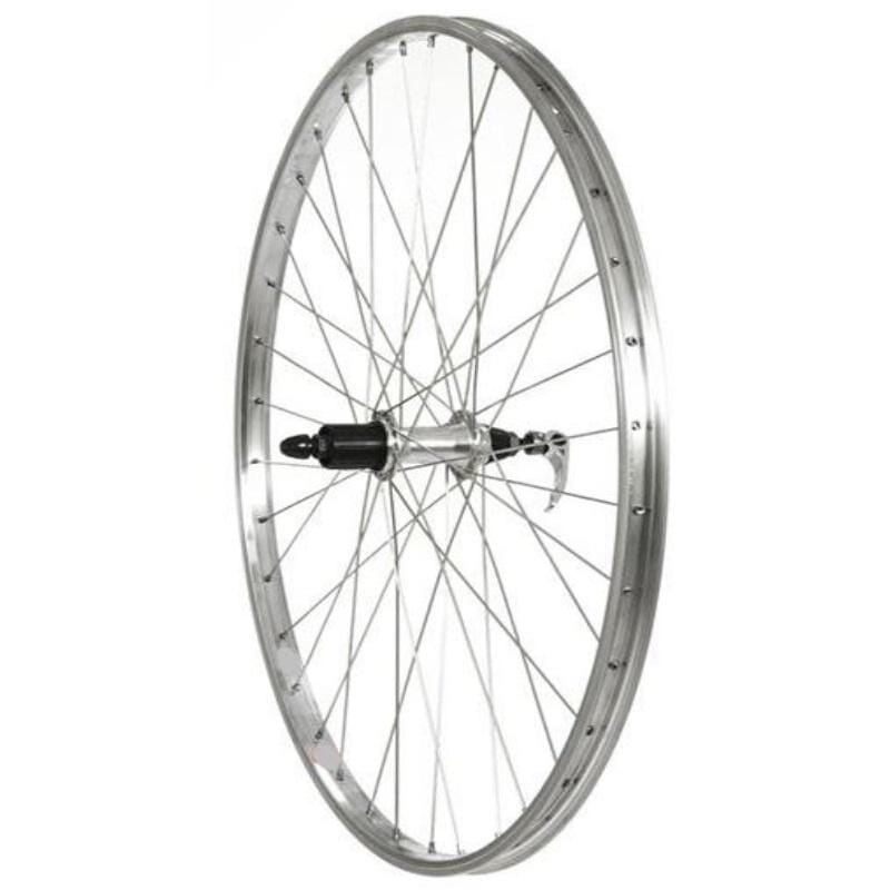 Rear Wheel 700c Q/R Alloy - 8/9 Speed Silver Bike Parts Not specified