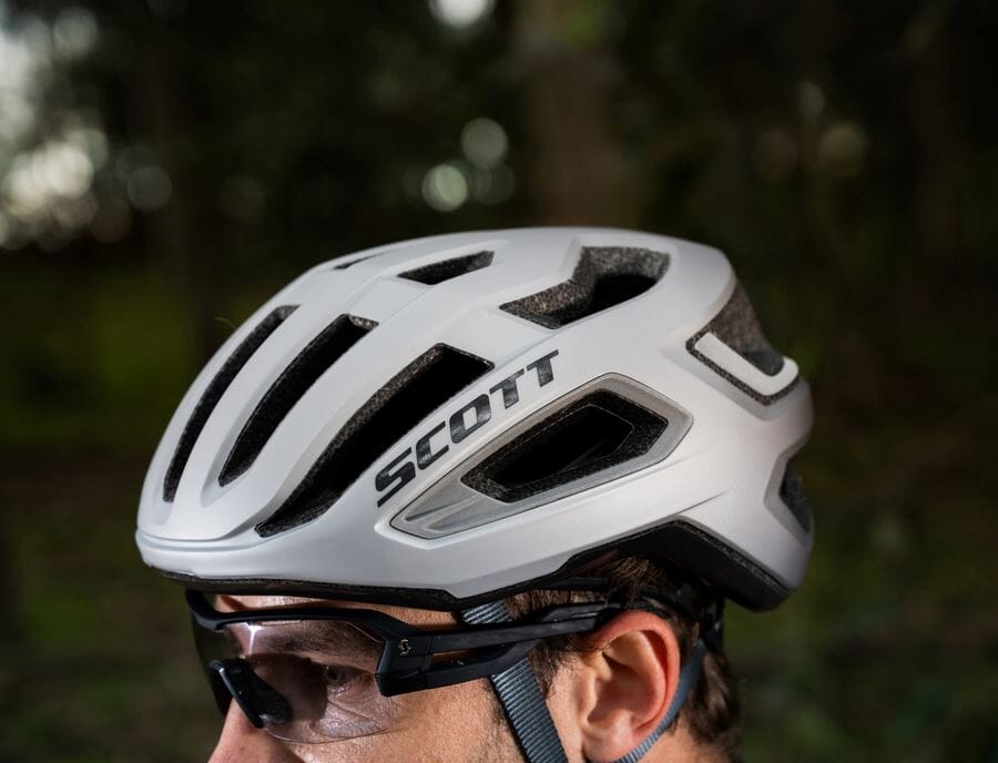 Scott Arx Plus Helmet / Vogue Silver Reflective Grey Bike Parts Scott 