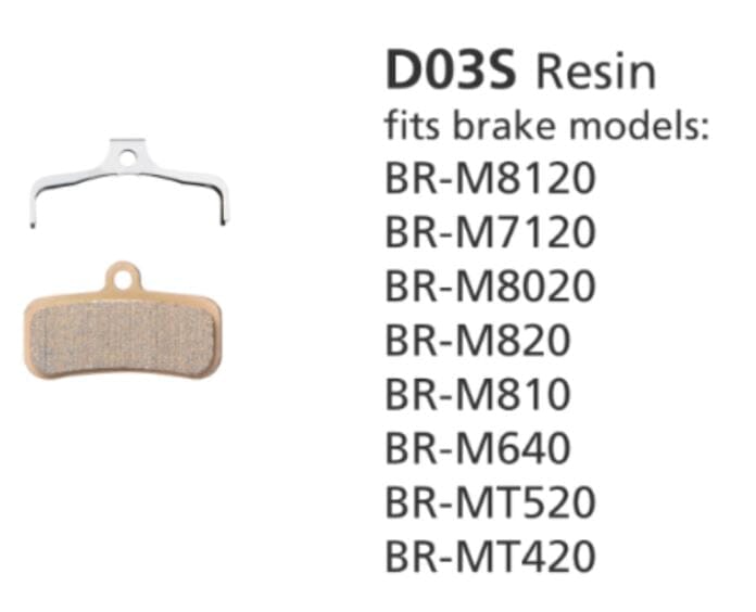 Shimano D03S w/o Fin 4 piston brake pads Bike Parts Shimano