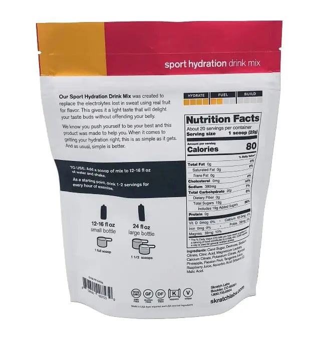 Skratch Labs Sport Hydration Drink Mix 440g Bike Parts skratch labs 