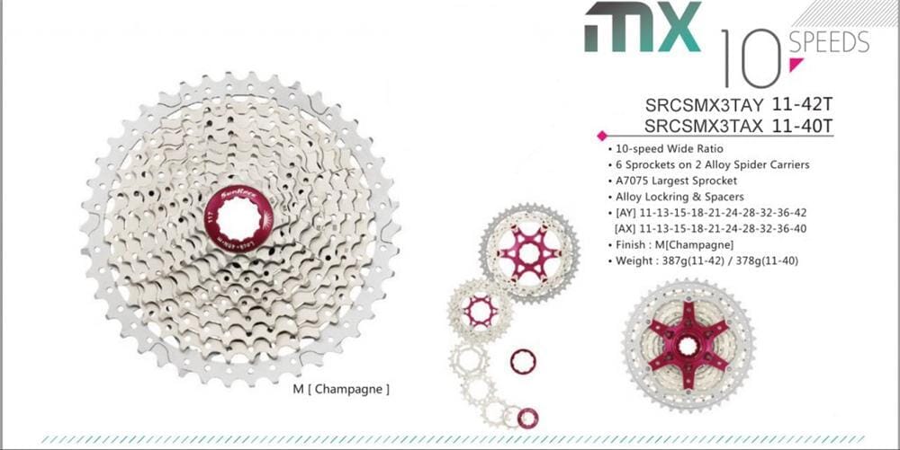 Sunrace 10-Speed Wide Range MTB Cassette - 11-40t Bike Parts Sunrace