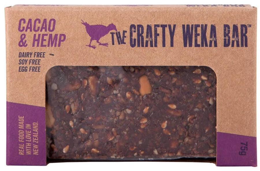 The Crafty Weka Bar Cacao & Hemp 75g (each) Bike Parts The Crafty Weka
