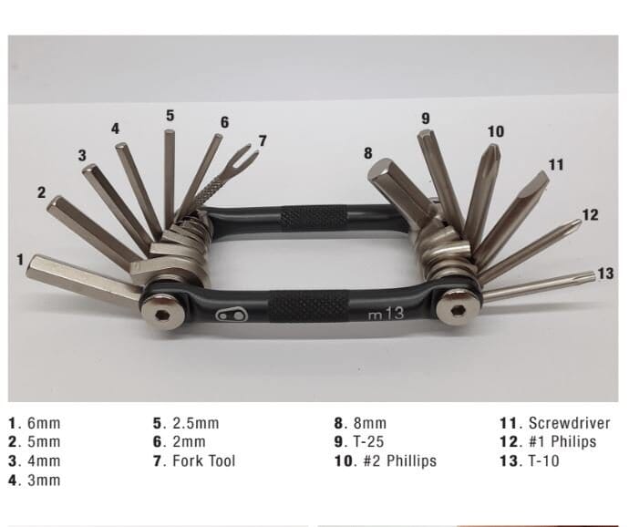 Tool Crankbrothers Multi Tool 13 Matte Black Bike Parts Crank Brothers