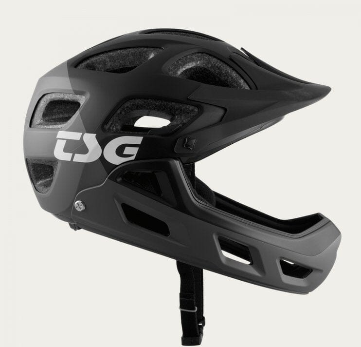 TSG Seek FR Flow Full Face Helmet Grey Black Bike Parts TSG