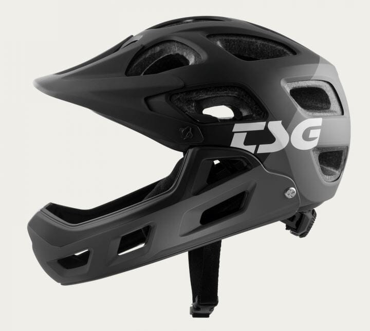 TSG Seek Youth FR Flow Full Face Helmet Grey Black Bike Parts TSG