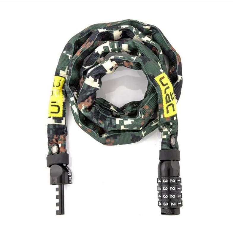 ULAC 52nd Street Chain Hardened Steel Combo Lock 4mm x 120cm Bike Parts ULAC Camo