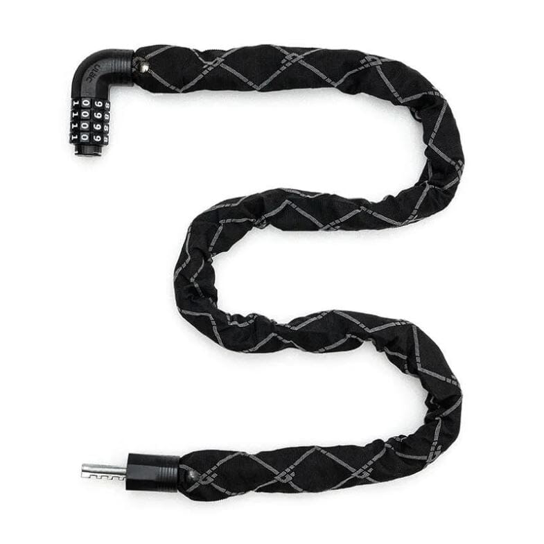 ULAC Lock Steel Kombat Combination Chain Hardened Steel 7mm x 100cm Bike Parts ULAC Neo Black/Grey