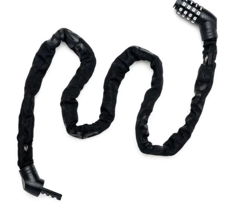 ULAC Street Fighter Chain Hardened Steel Combo Lock 5mm x 100cm Var Col Bike Parts ULAC Black